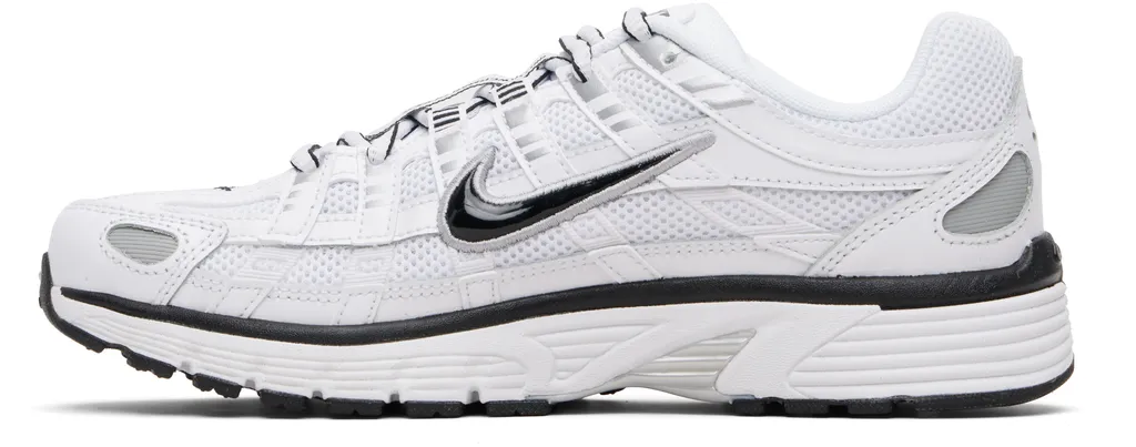 P-6000 Sneakers White Metallic Silver Black