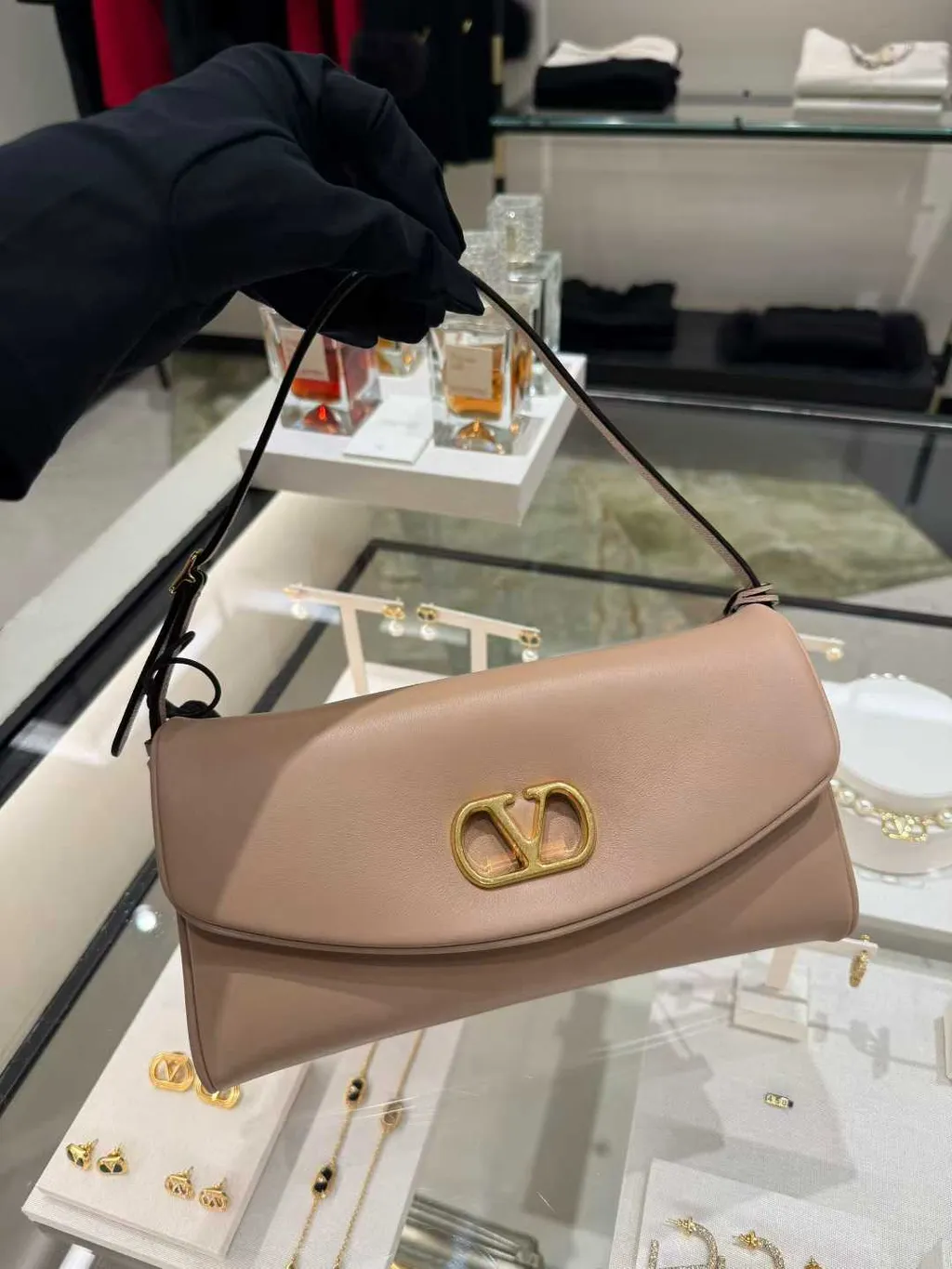 Valentino Garavani Devain Small Nappa Shoulder Bag