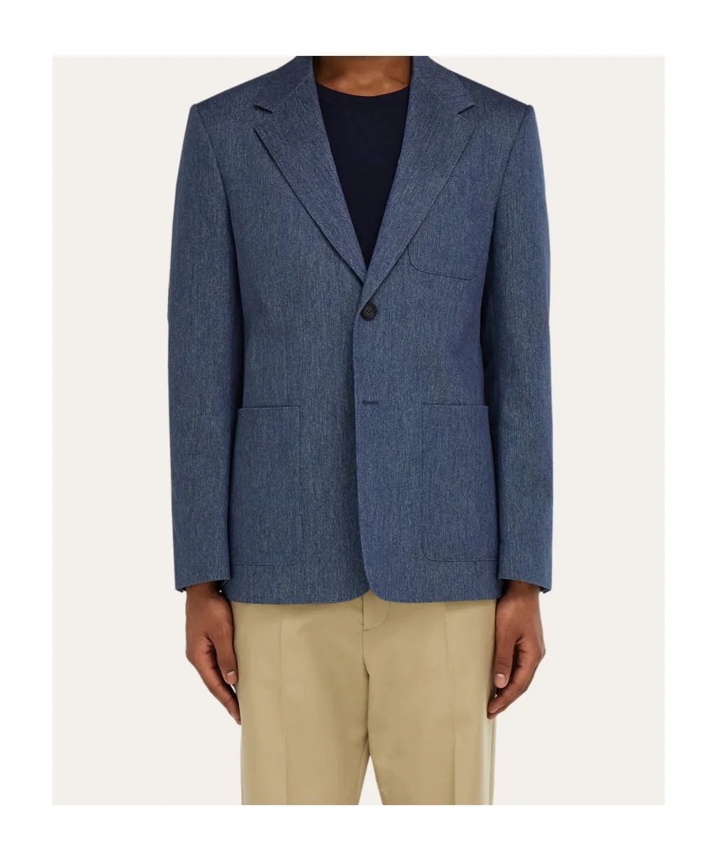 Single Breasted Denim Blazer