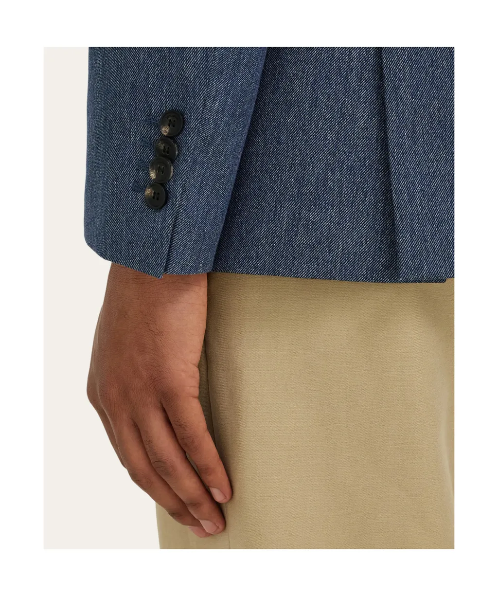 Single Breasted Denim Blazer