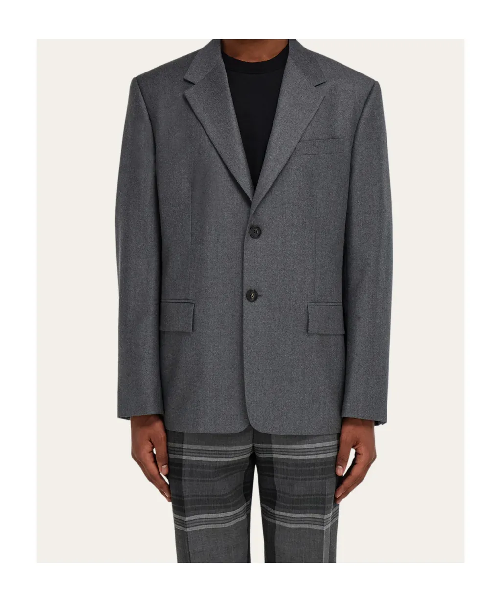 Single Breasted Flannel Blazer