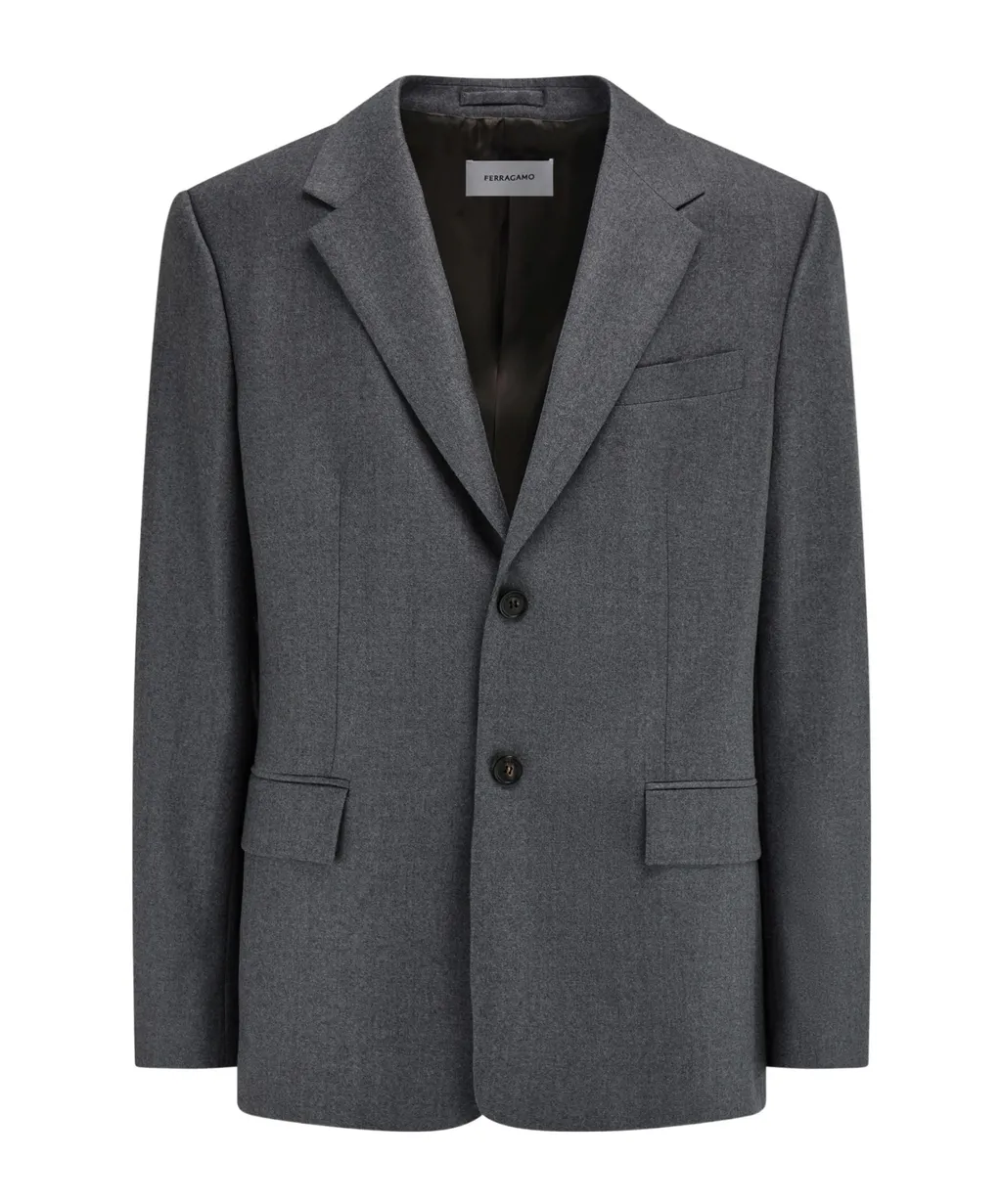 Single Breasted Flannel Blazer
