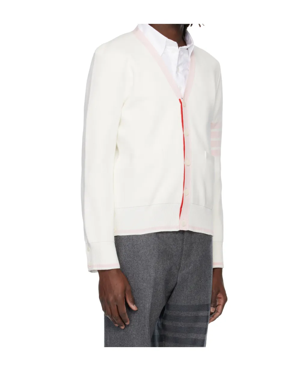 4-Bar V-Neck Cardigan