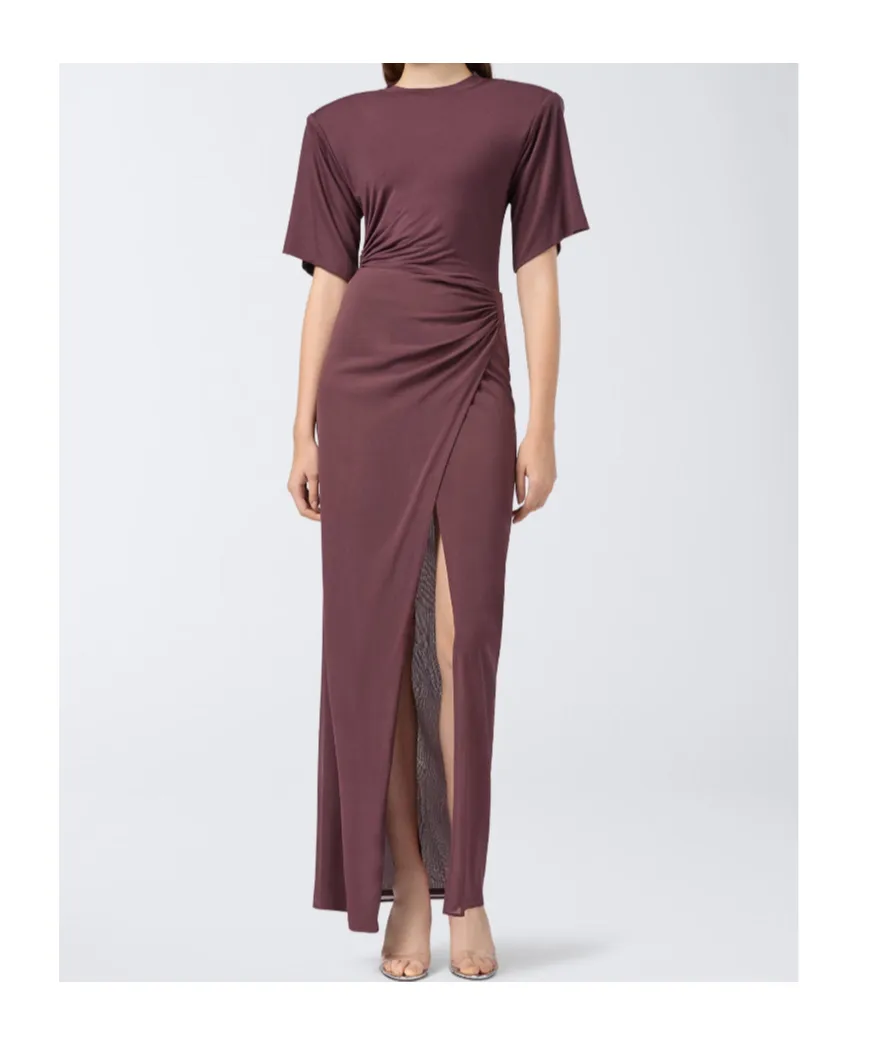 The Andamane Phoebe Wrap Effect Midi Skirt