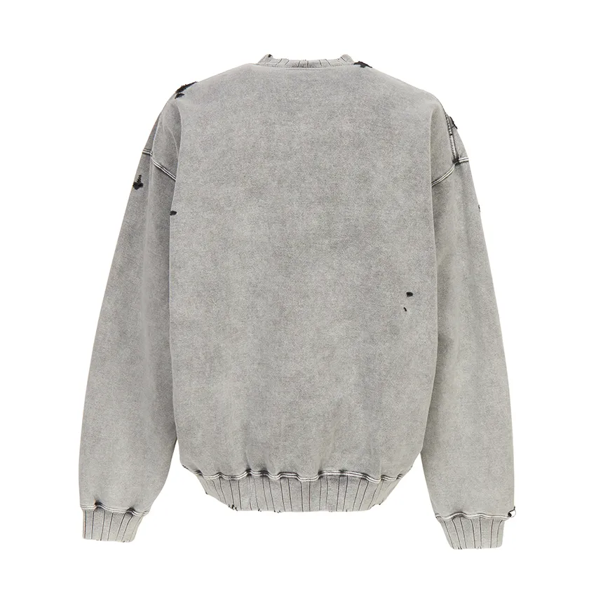 Bleached Half Zip Pullover