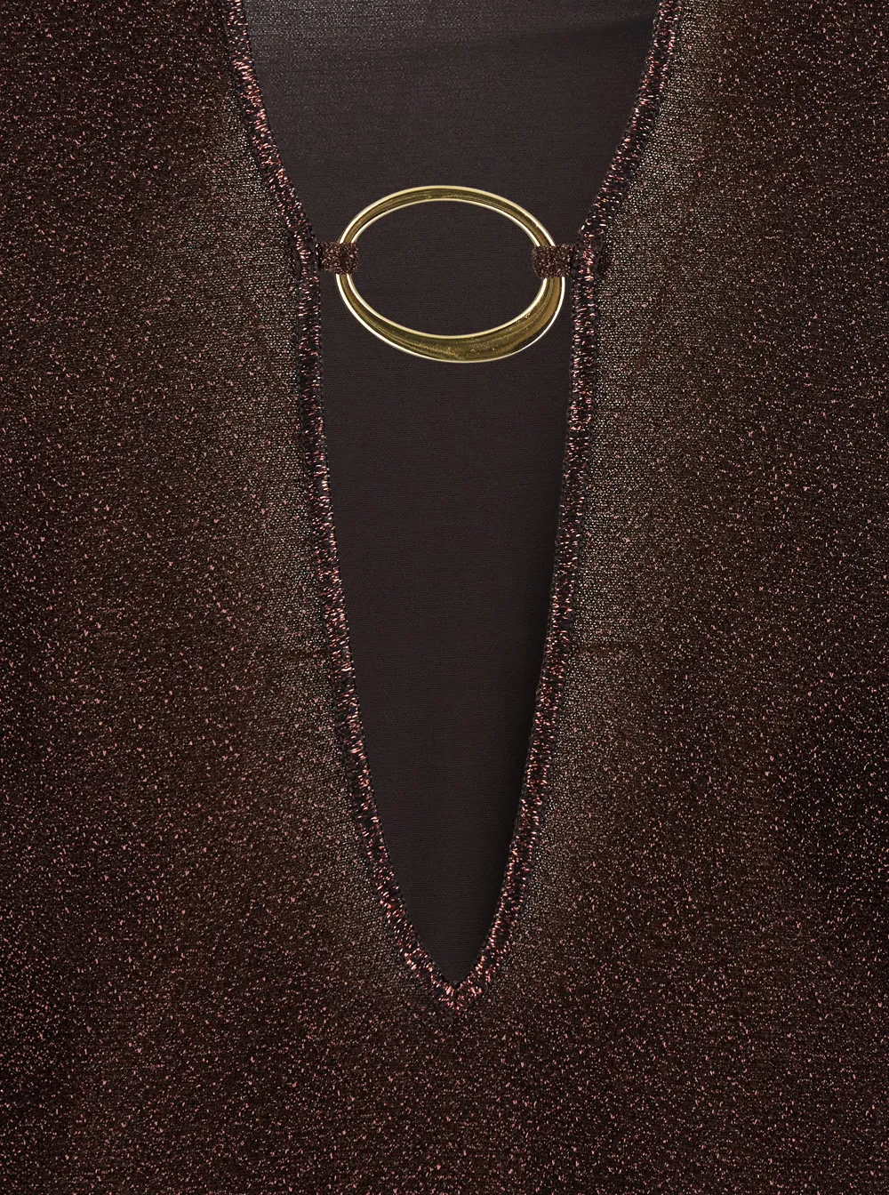 Ring-Detail Mini Dress
