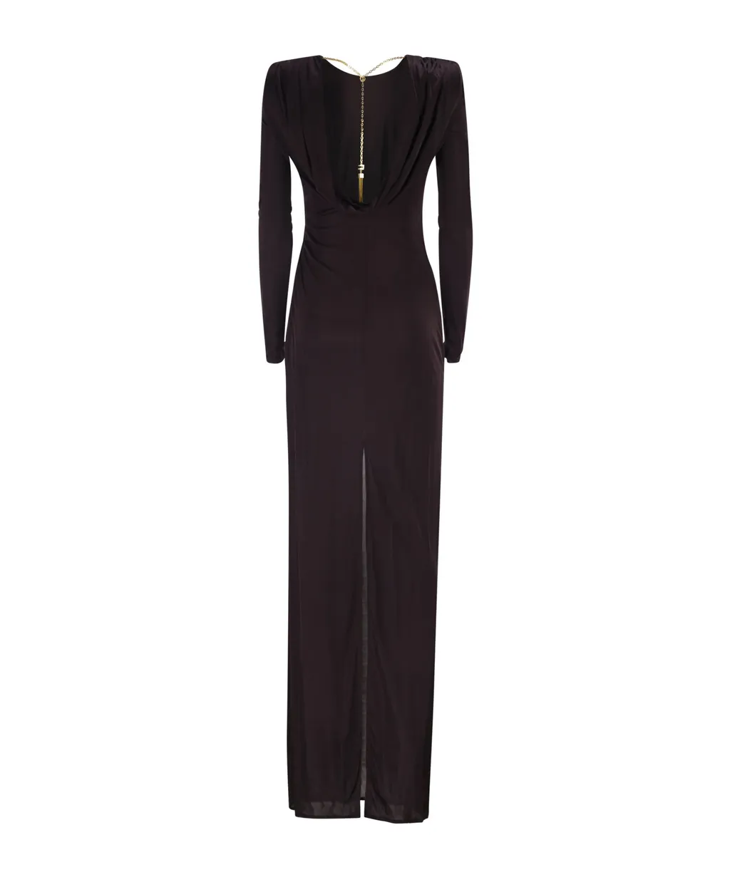 Elisabetta Franchi Chain Detailed Carpet Dress