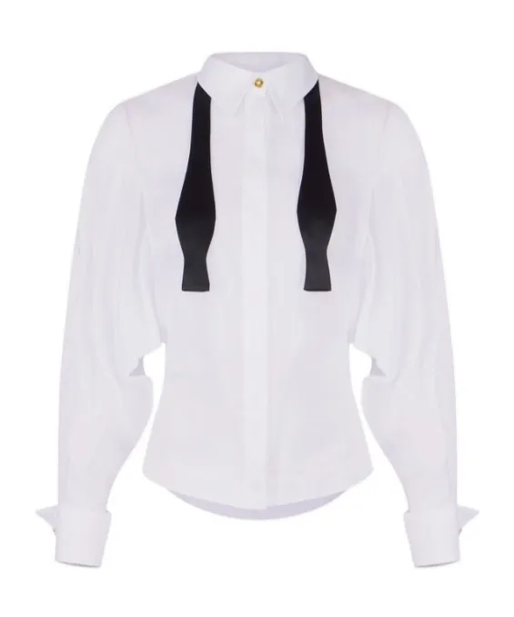 Elisabetta Franchi Bow Tie Voile Shirt