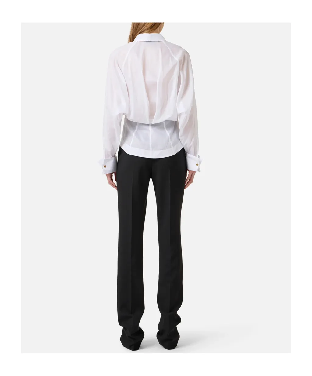 Elisabetta Franchi Bow Tie Voile Shirt