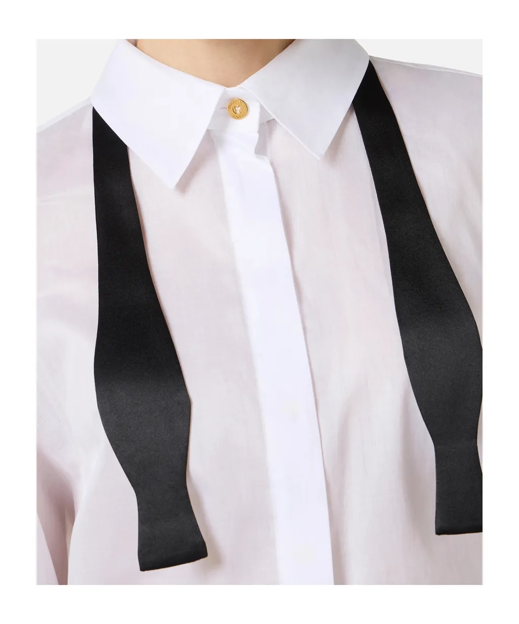 Elisabetta Franchi Bow Tie Voile Shirt
