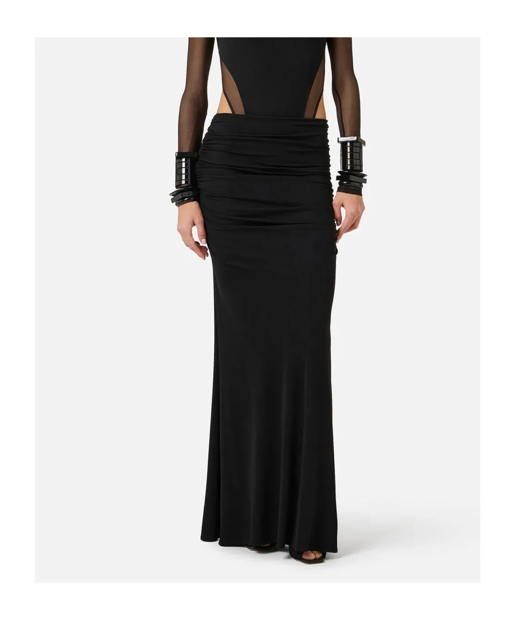Draping Jersey Long Skirt