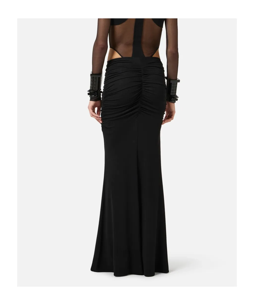 Draping Jersey Long Skirt