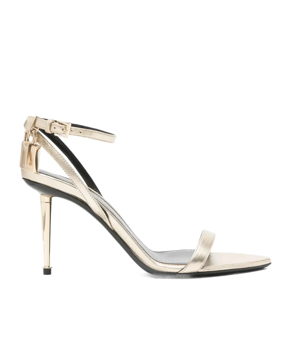 Ankle-Strap Padlock Sandals