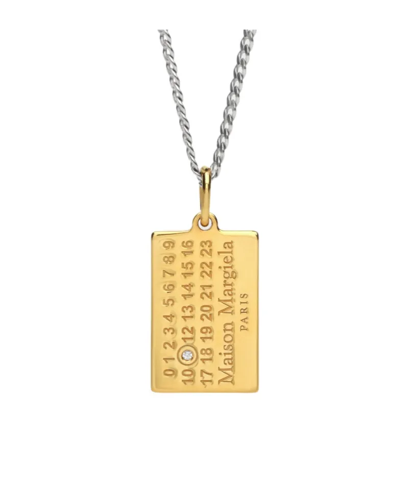 Maison Margiela Embellished Numeric Pendant Necklace