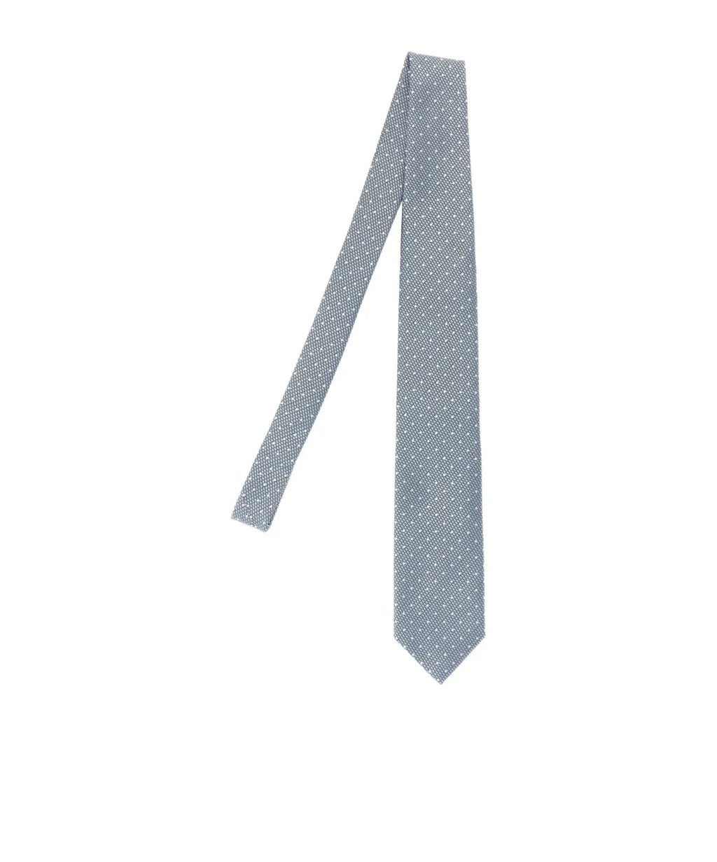 Jacquard Polka-Dot Silk Tie