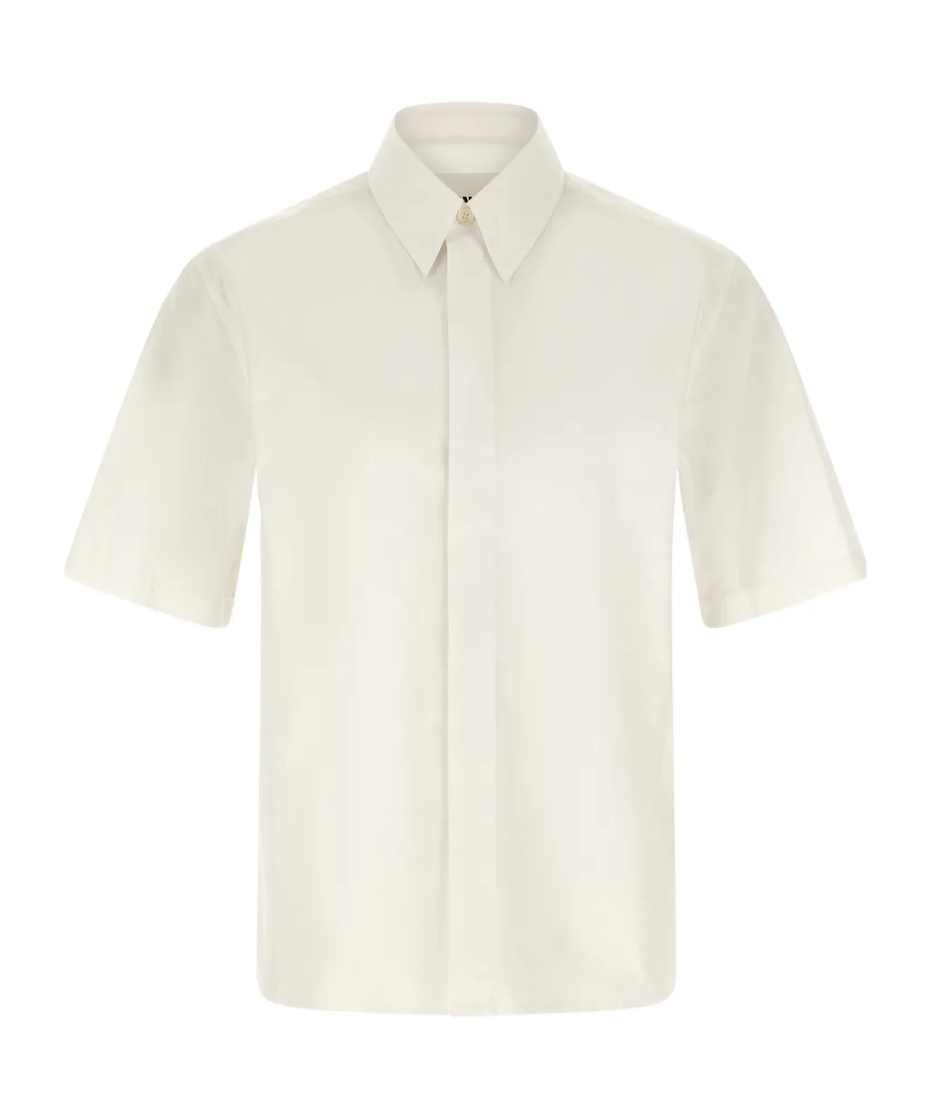 Jil Sander Logo Embroidered Short-Sleeved Shirt