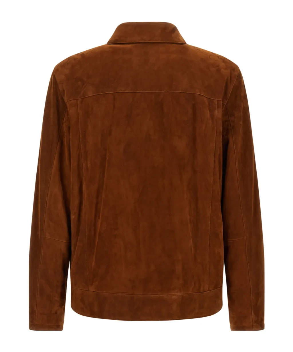 Brioni Suede Zip-Front Jacket