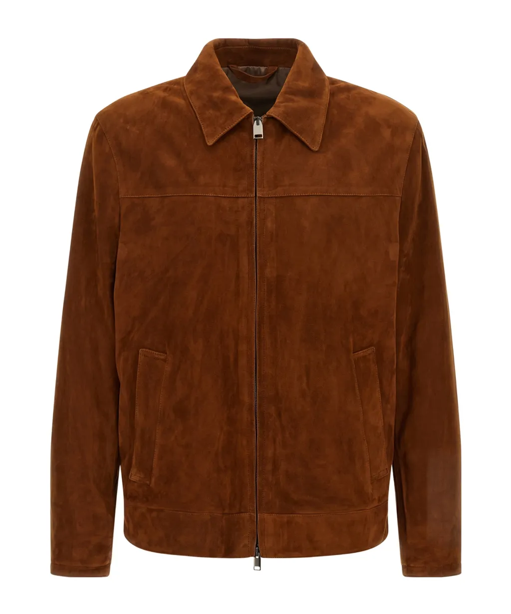Brioni Suede Zip-Front Jacket