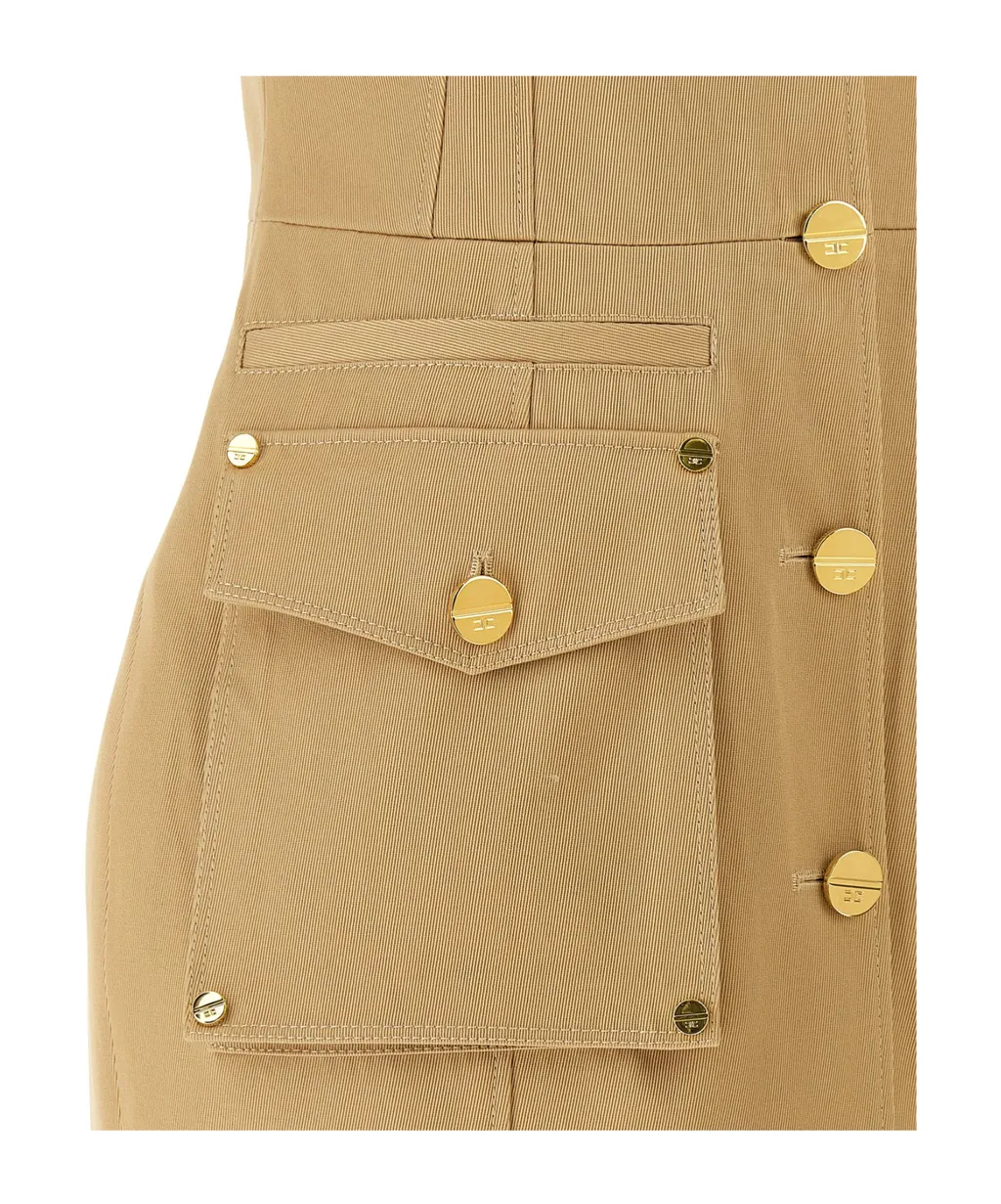Elisabetta Franchi Double Breasted Sleeveless Dress
