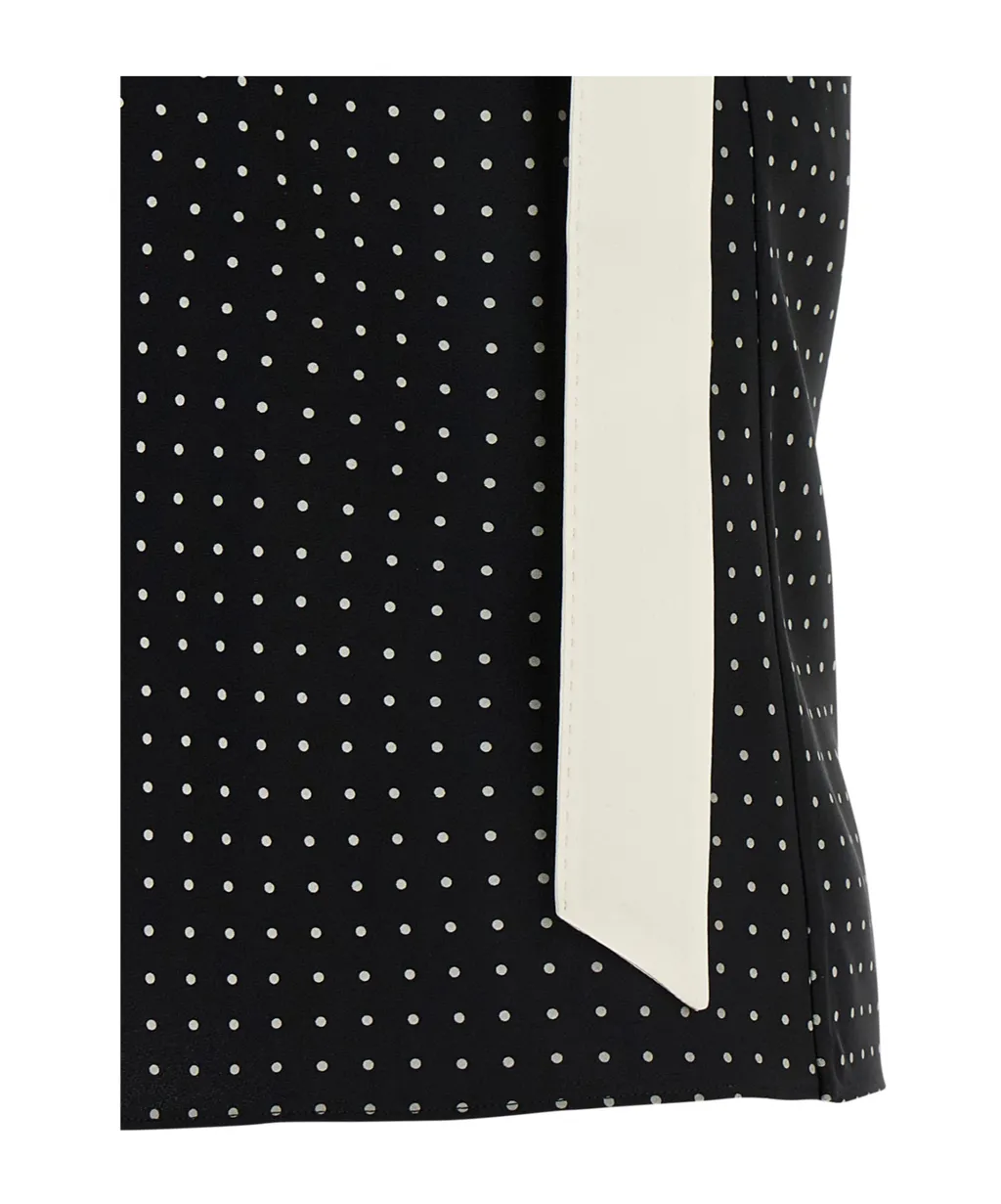 Tom Ford Polka Dot Patterned Tuxedo Band Top