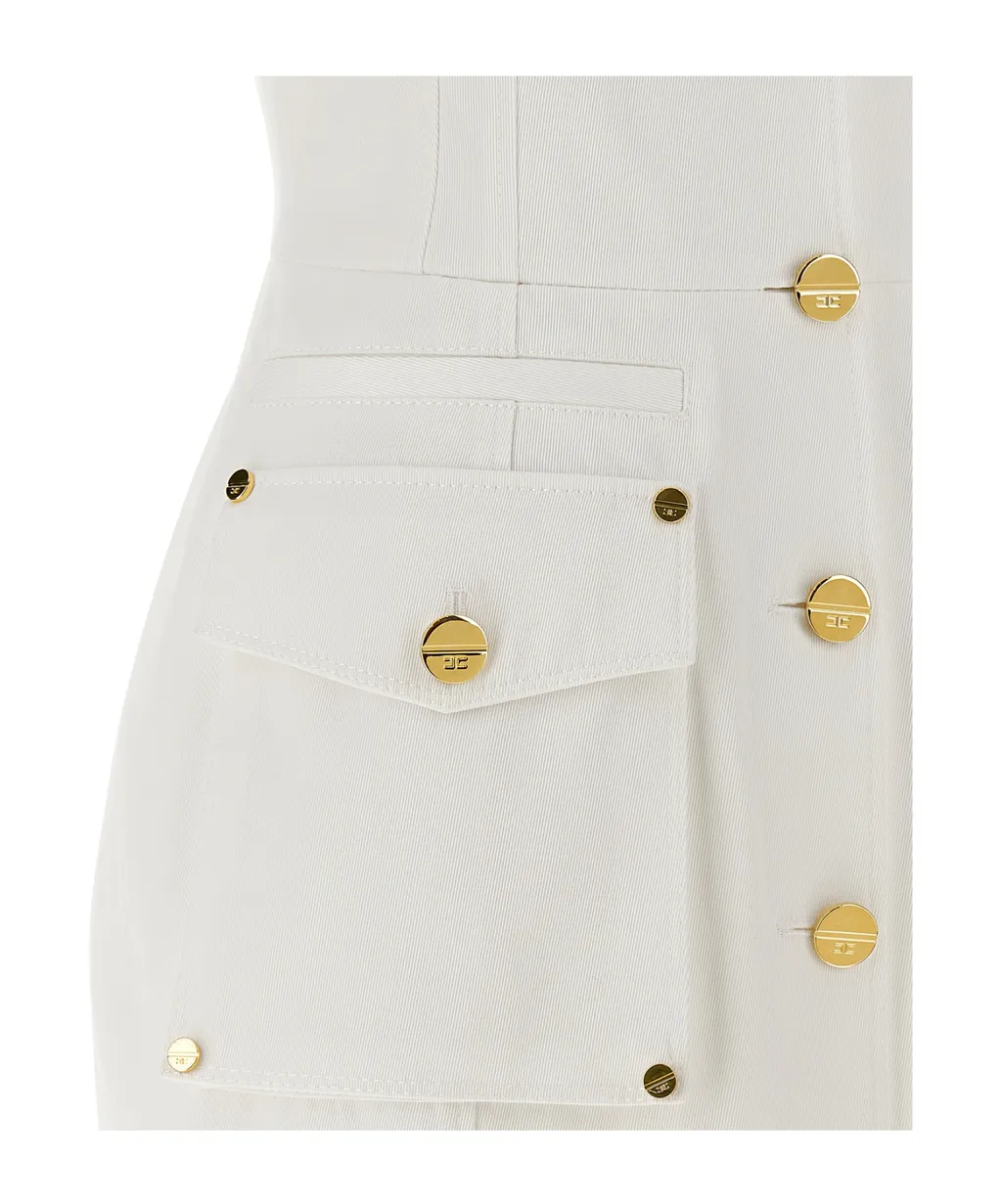 Elisabetta Franchi Double Breasted Sleeveless Dress