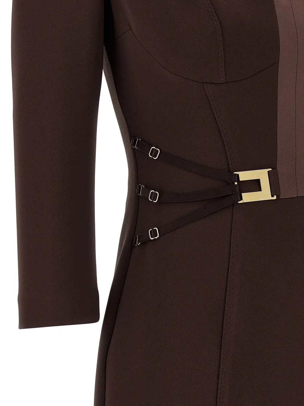 Elisabetta Franchi Logo Plaque Mini Dress
