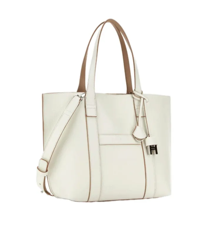 Hogan Logo Embossed Top Handle Bag