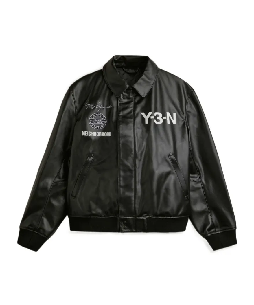 Y-3 Logo Print Bomber Jacket