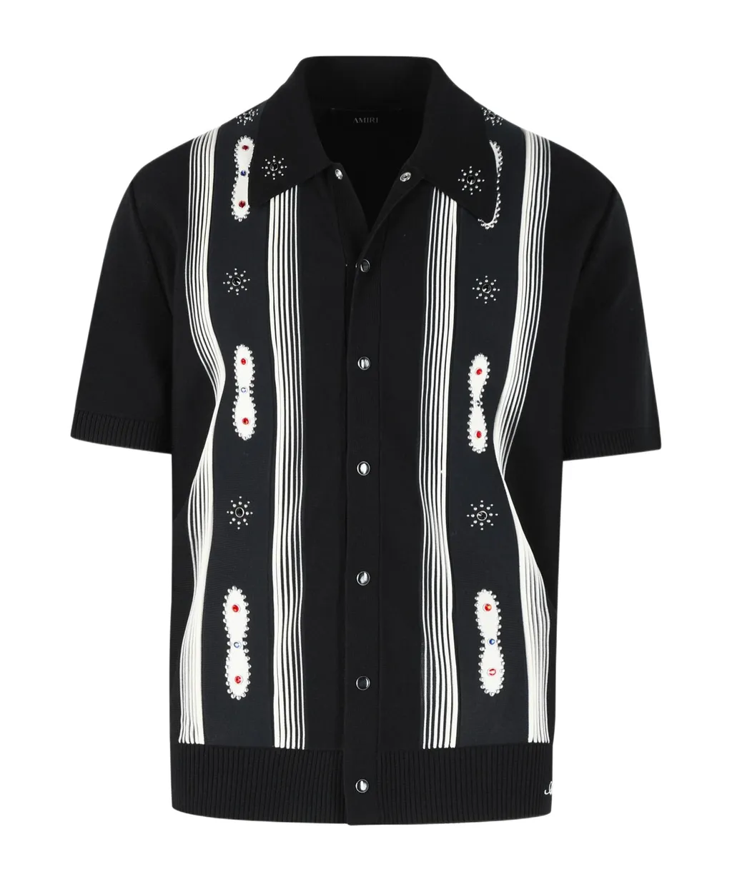 Amiri Embellished Striped Shirt