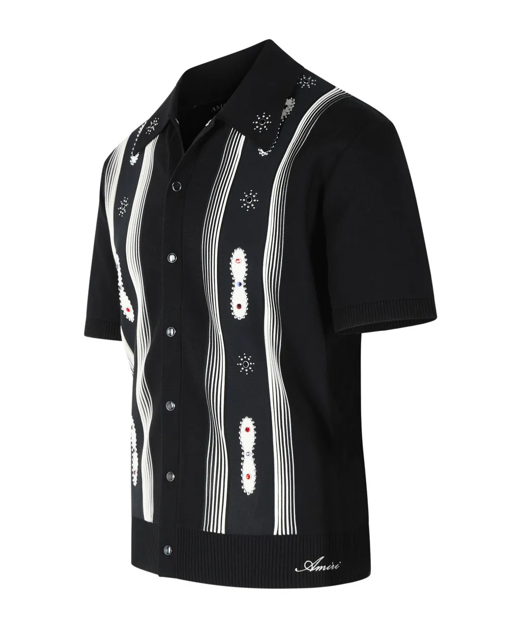 Amiri Embellished Striped Shirt