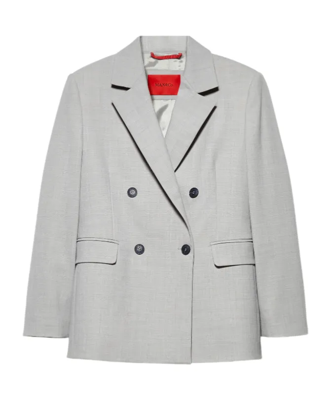 Double-Breasted Wool-Blend Blazer