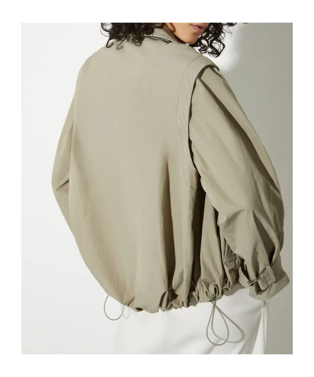 Cropped Nylon Jacket