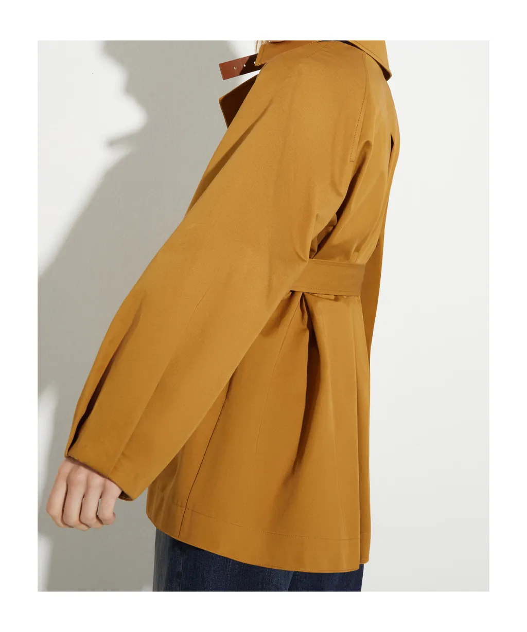 Cotton-Gabardine Mini Trench Coat