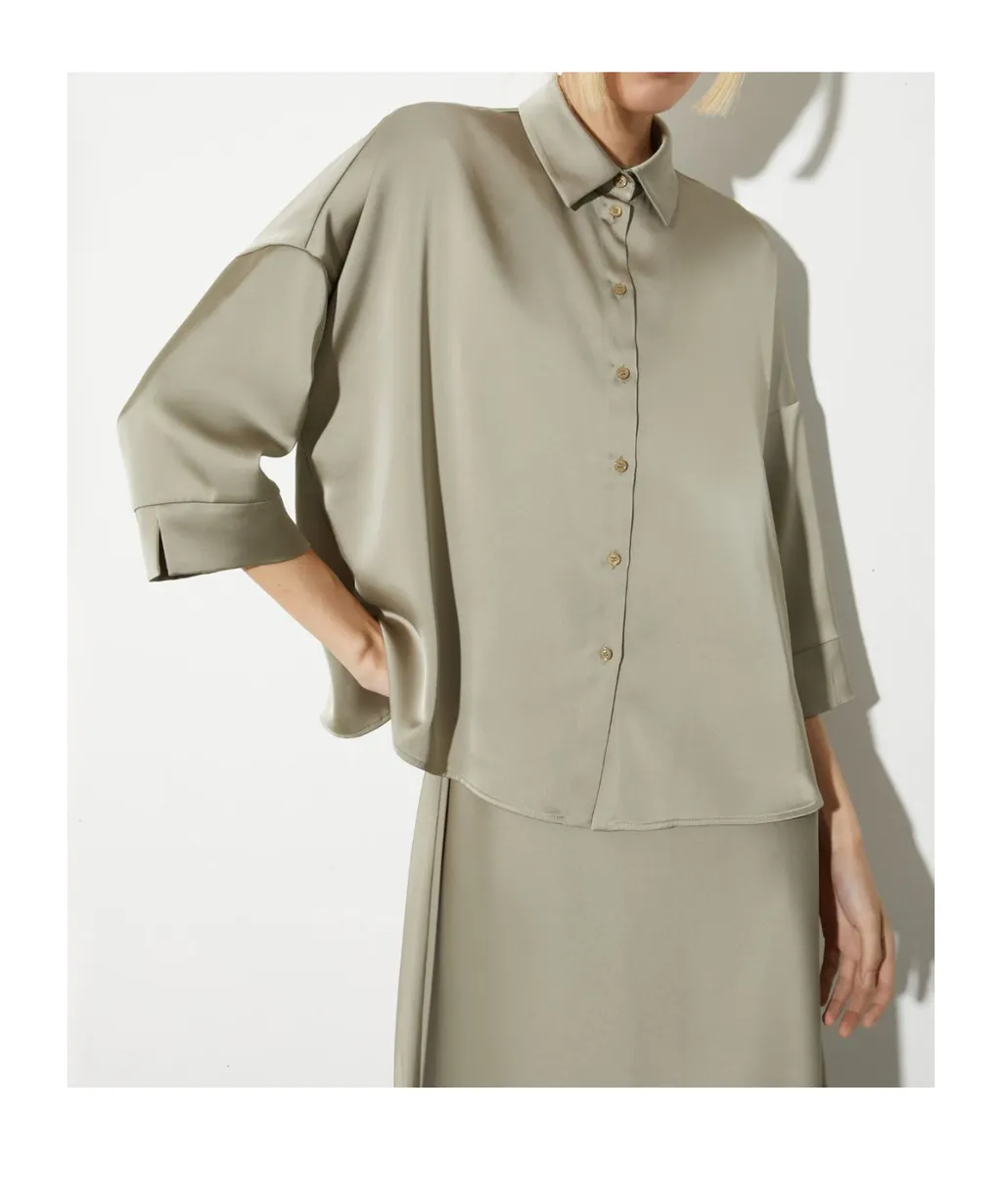 Oversized Satin Shirt
