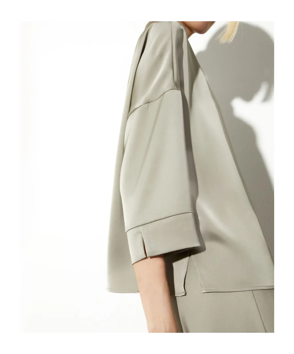Oversized Satin Shirt