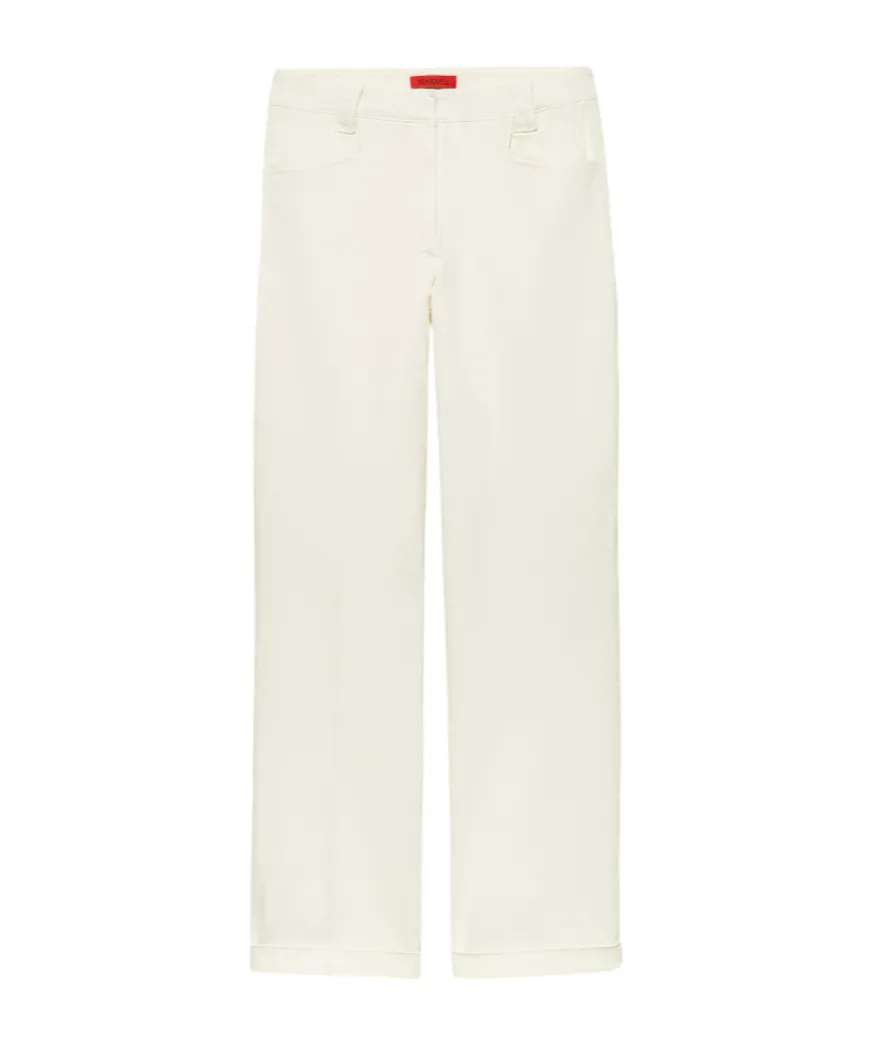 Straight Cotton-Drill Trousers