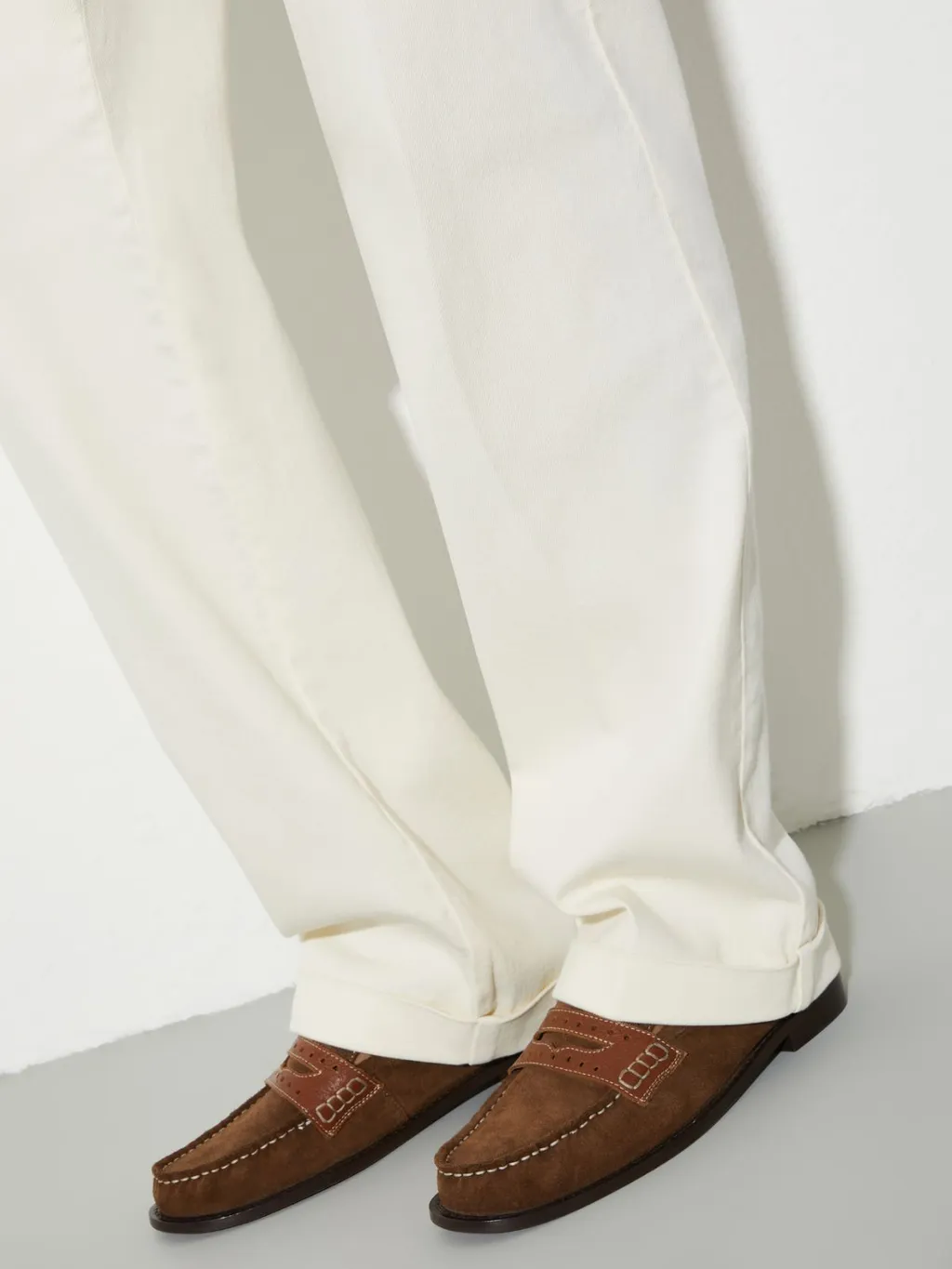 Straight Cotton-Drill Trousers