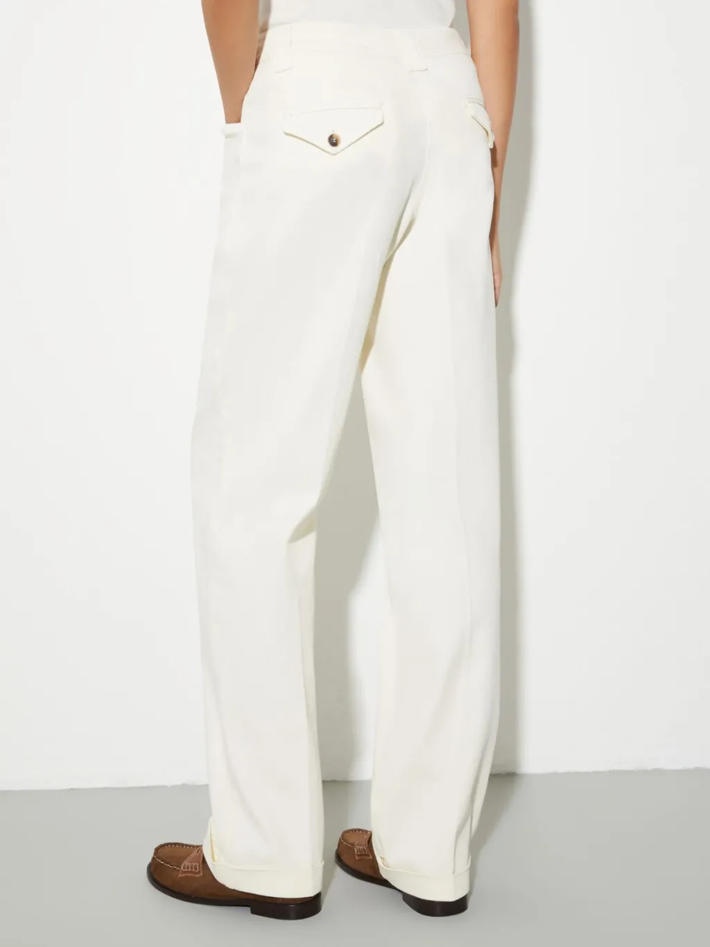 Straight Cotton-Drill Trousers