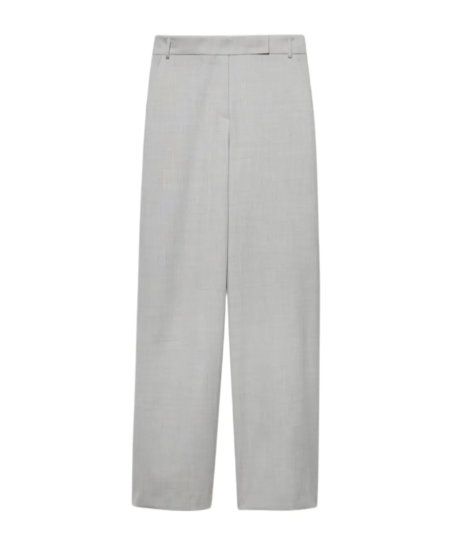 Wide-Fit Wool-Blend Trousers