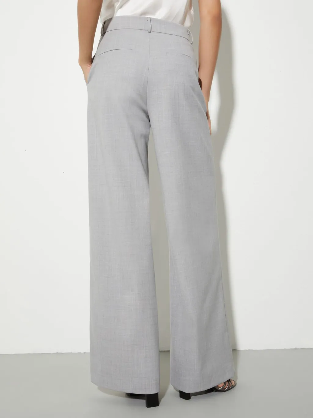 Wide-Fit Wool-Blend Trousers