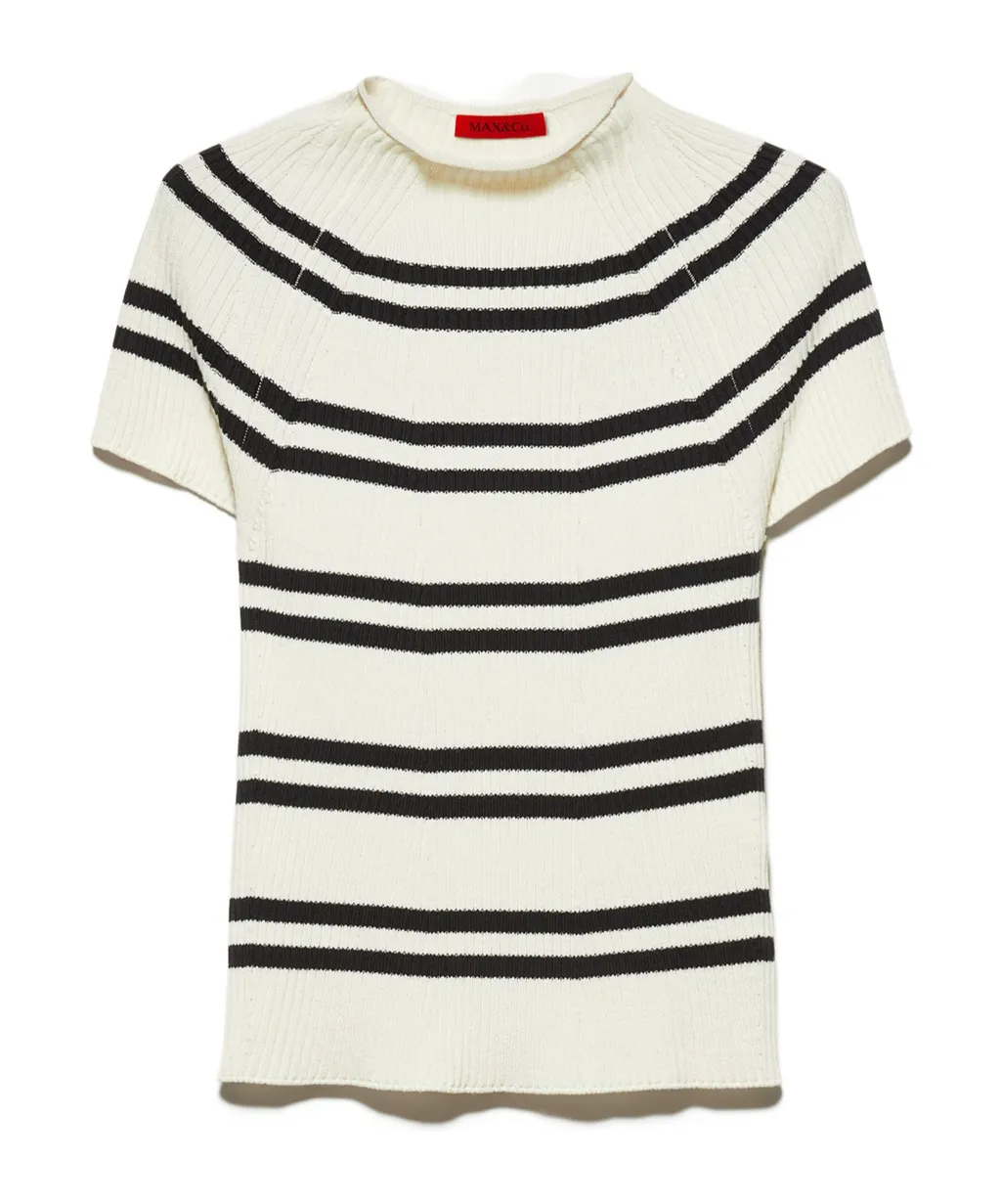 Ribbed-Knit T-Shirt