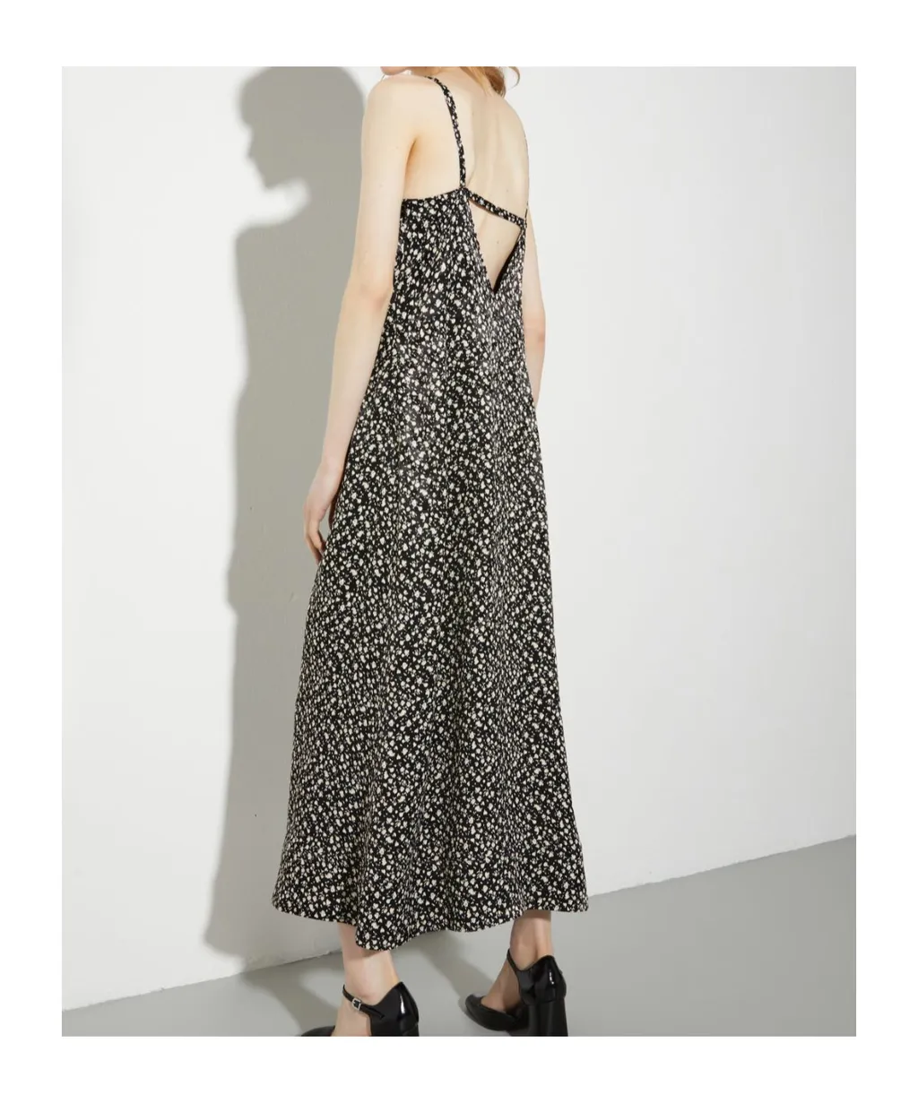 Micro-Floral Slip Dress