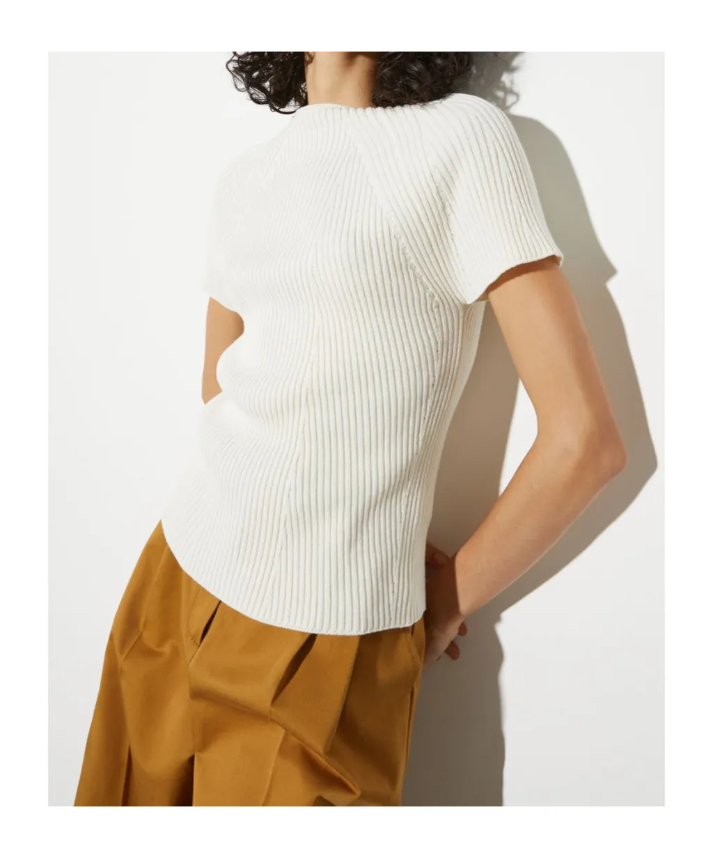 Ribbed-Knit T-Shirt