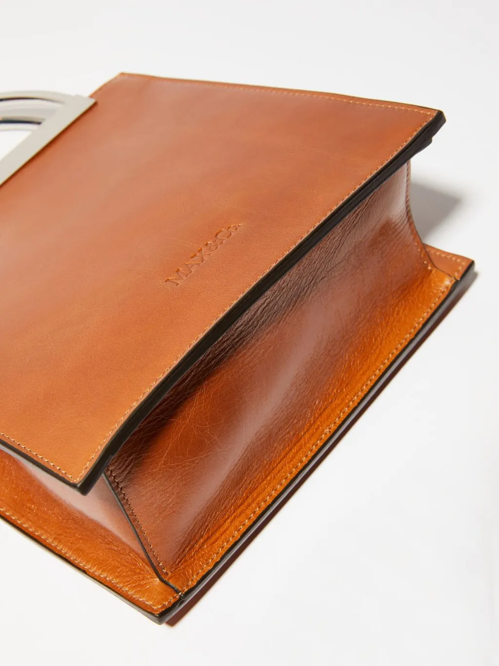 Leather Bag With Metal Handles
