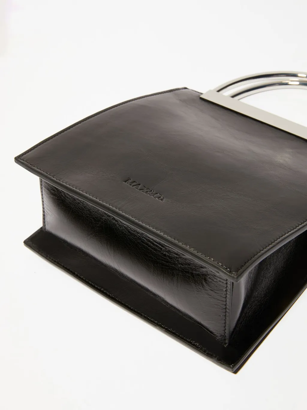 Leather Bag With Metal Handles