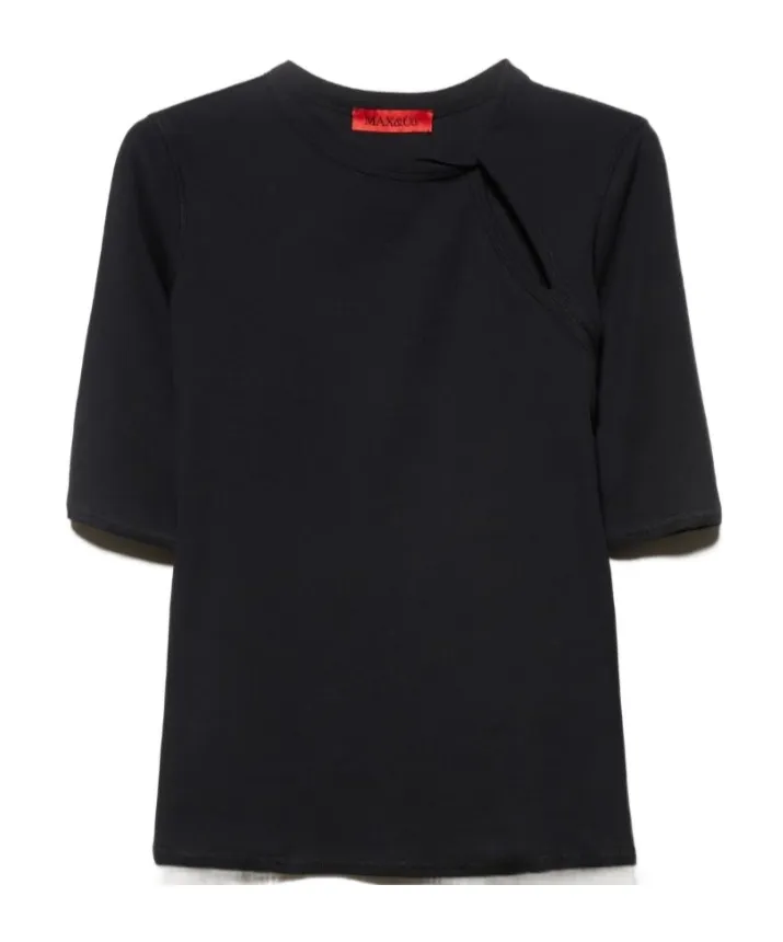 Ribbed Cutout T-Shirt