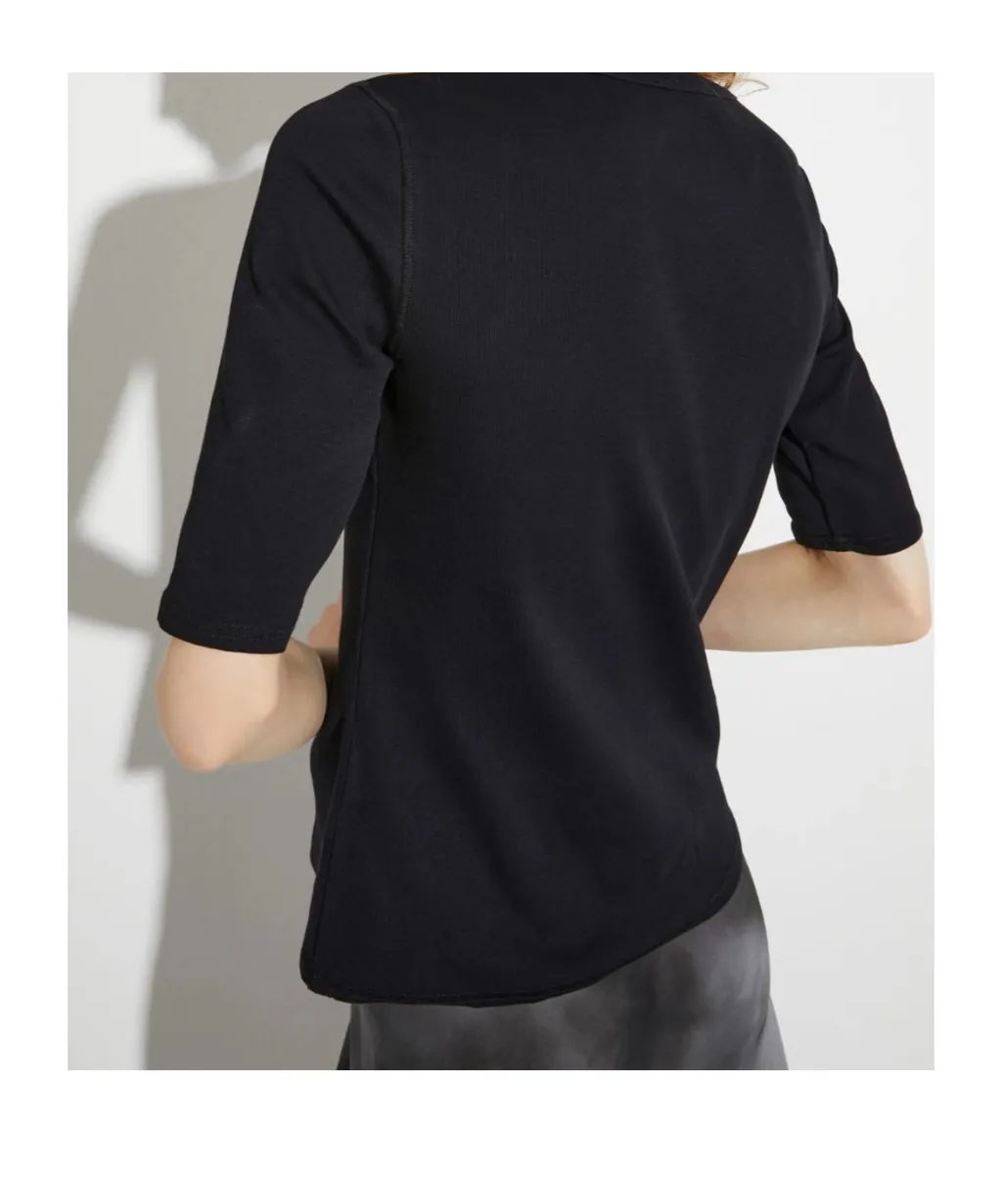 Ribbed Cutout T-Shirt