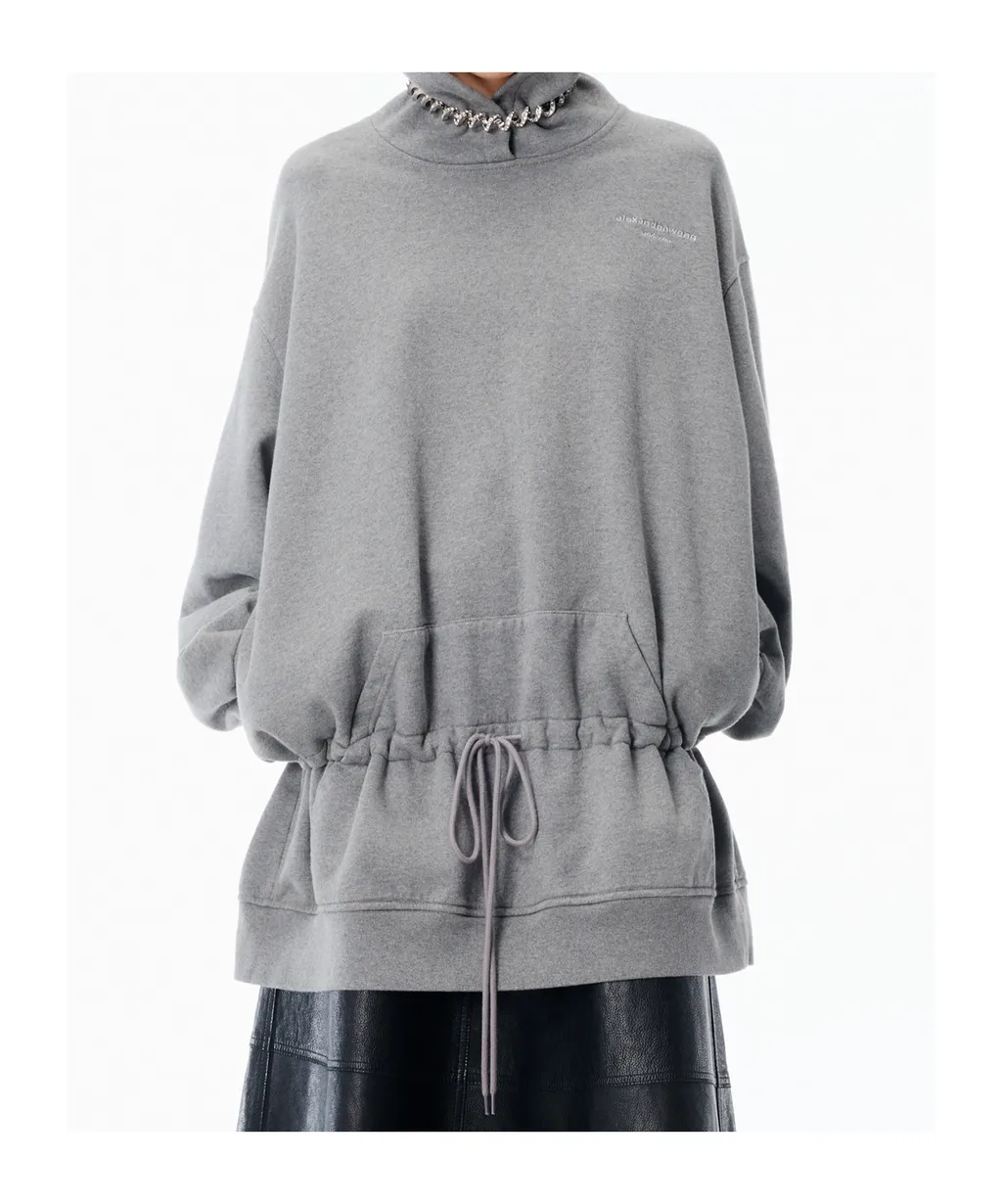 Dropped Waist Hoodie Dress