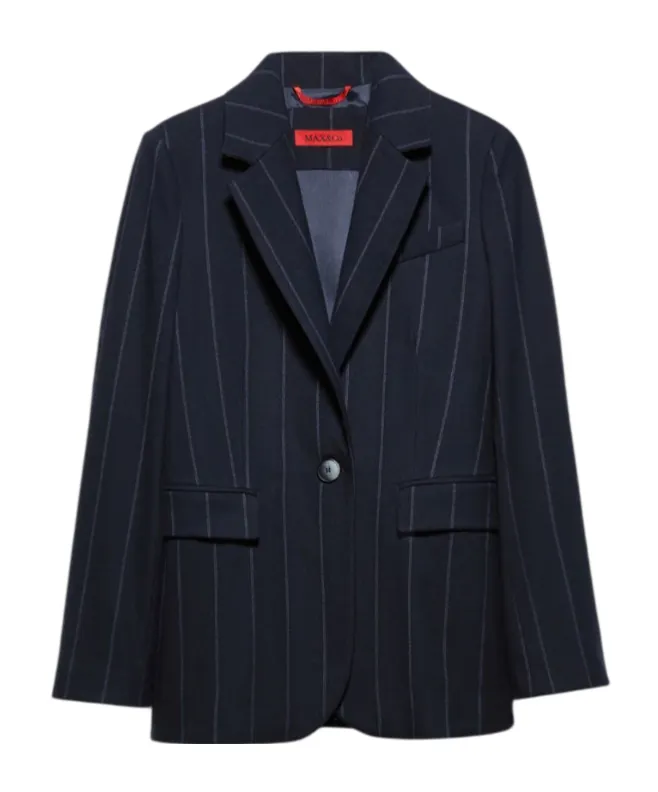 Pinstripe Flannel Suit Jacket