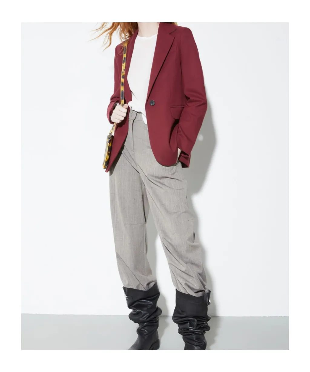 Pinstripe Flannel Suit Jacket